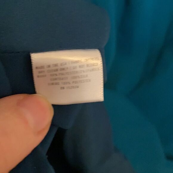 Camilyn Beth | Teal Scalloped Hem The Harbor Silk Cocktail Dress | 4 - Picture 13 of 13